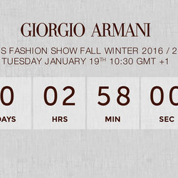 Giorgio Armani 2016秋冬系列男装秀直播