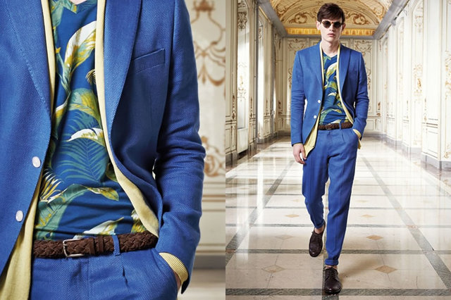 意大利罗马诞生的品牌David Naman，具有性感高雅的意式风格，是时尚潮流文化的传播者。本季推出的男装色彩丰富，设计特色鲜明，各式各样的印花图案，高雅脱俗，能很好地突出男士与众不同的“性感”品味。