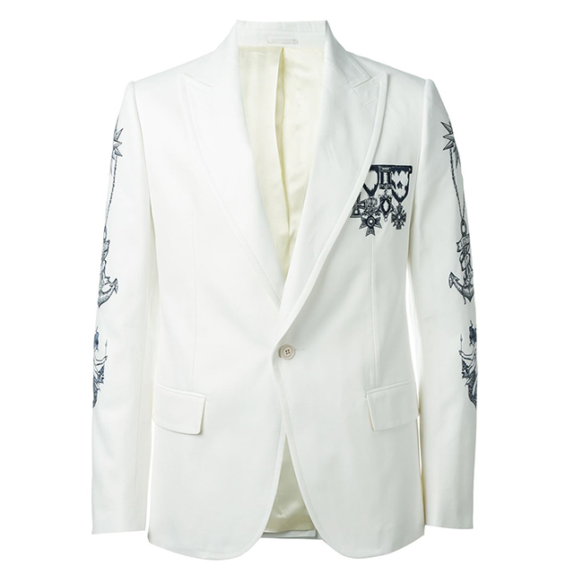 單品推薦：ALEXANDER MCQUEEN 白色西裝