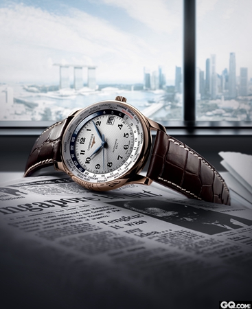 浪琴表新品 名匠系列GMT世界时新加坡纪念限量腕表