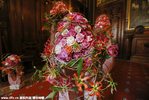 比利时布鲁塞尔举办花艺展 巴洛克风主题惊艳奢华 