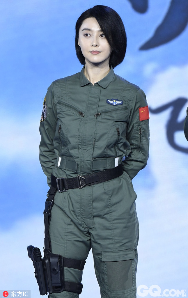 2017年8月9日，北京，电影《空天猎》发布会。 
