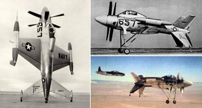 Lockheed XFV是1954 年由美国 Lockheed 公司制造，它的尾部是依照美国海军的要求，设计为坐式尾翼（tailsitter），即能够用尾部垂直起飞与降落的机种。
机身长度：11.23 m
翼展：8,36 m
最高时速：580 km/h
重量：5,261 kg