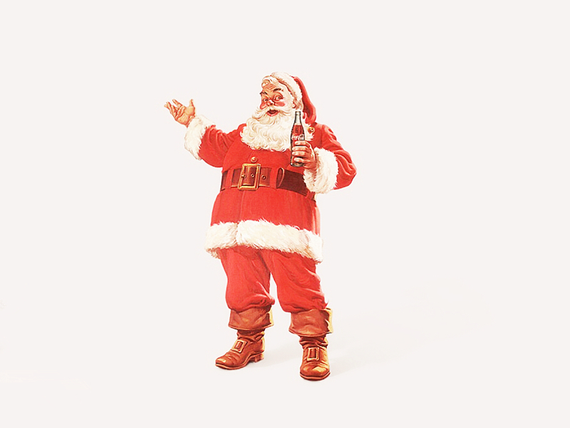 我们印象中的圣诞老人就是这样，全身红白相间，红帽子、红袍子、红裤子，白色的绒毛和白色的大胡子，然后扣上棕色的粗腰带，穿上棕色厚靴子，模样可以说相当喜气。但是圣诞老人这么有钱（能给全世界孩子送礼物还能不有钱？），这么多年却只穿着一身衣服实在不合理。他自己也觉得，是时候该任性一下，换几身新衣服咯！