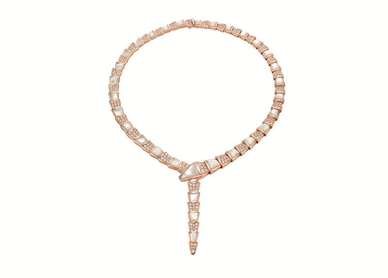 宝格丽Serpenti系列玫瑰金珍珠母贝钻石项链（SAP: 350676）