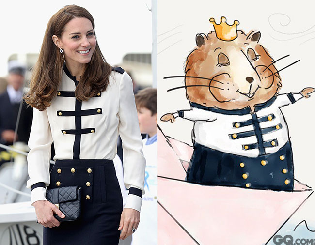 英国人民觉得王室成员太过严肃高冷，于是画出了这一系列的漫画形象，按照凯特王妃和乔治小王子的经典形象，复刻出了老鼠一家的高端生活。王室变成卡通人物，好像特别亲民了。