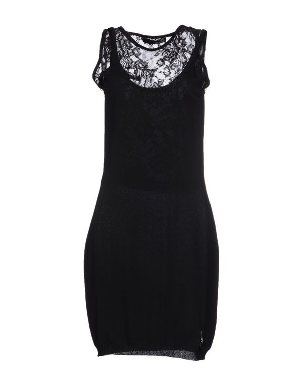 黑色love moschino 短款连衣裙