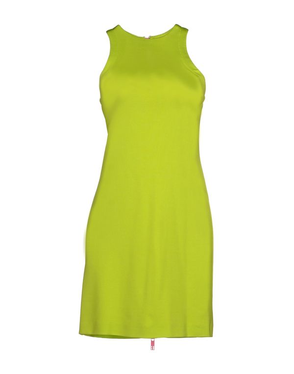 荧光绿 dirk bikkembergs 短款连衣裙