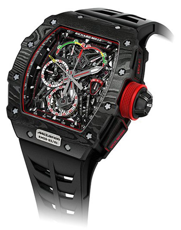 rm5003mclarenf1超轻双秒追针陀飞轮计时码表