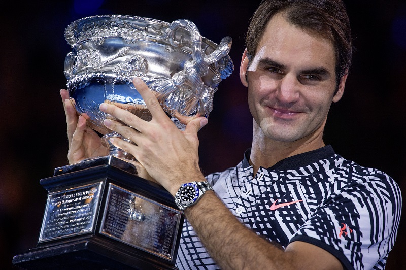 劳力士恭贺代言人罗杰64费德勒夺得第18项大满贯grandslam03锦标