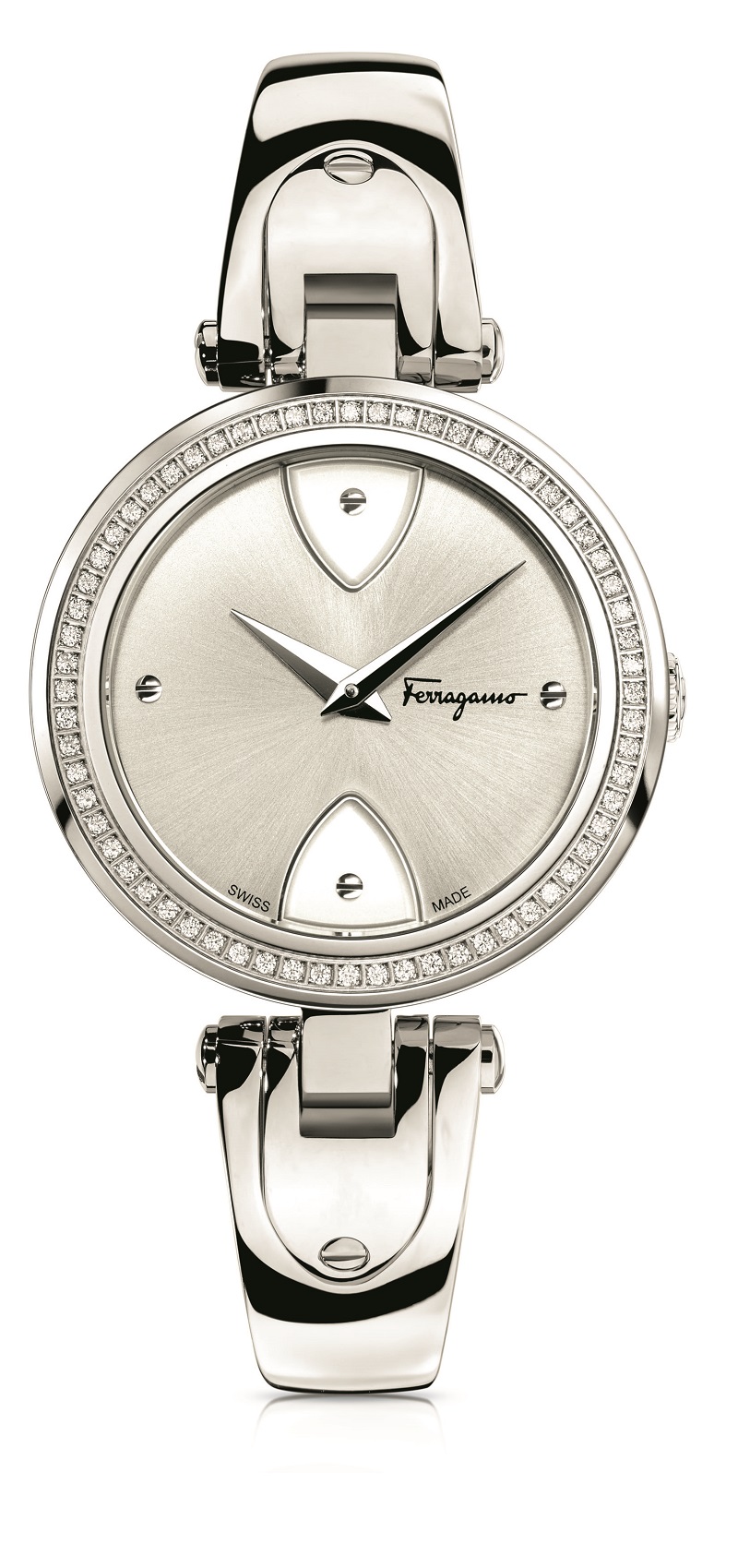 702),瑞士制造表盘:覆以粉色或黑色皮革,6点和12点位置饰有鸢尾图案