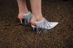 银河少女系列银色凉鞋单鞋可太绝了，专属夏日的清冷时髦！