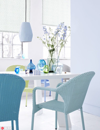 清凉而舒适的淡蓝色家居绝对是夏日家居的不二选择。
