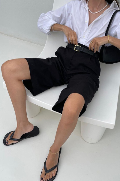 今夏超好穿的男友风西装短裤藏肉帅气显腿长
